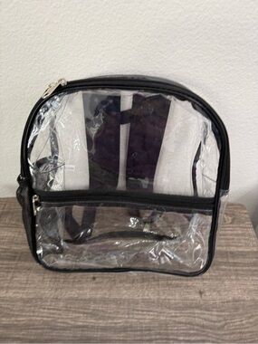 Clear Backpack with Black Trim